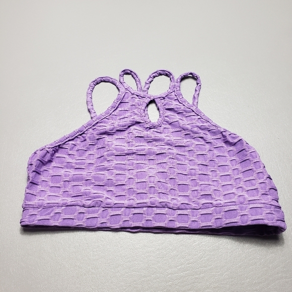 3/$15 special one los Angeles purple crop top women's size large - Picture 1 of 8